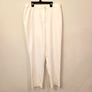 Madison Hill White Elastic Waist Dress Pants With Pockets Size 14
